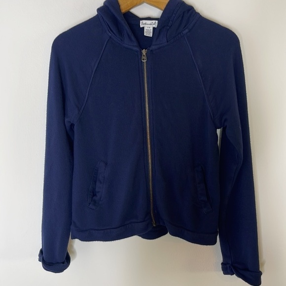 Girls Splendid Navy Light Butter Soft Hoodie Size 7/8 (M) - Picture 2 of 5